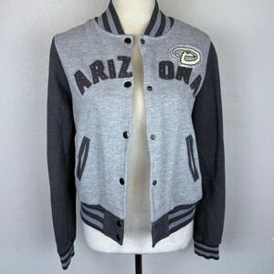 Arizona‎ Diamondbacks MLB Women's Rhinestone Fan Fashion Jacket Varsity Gray Sm